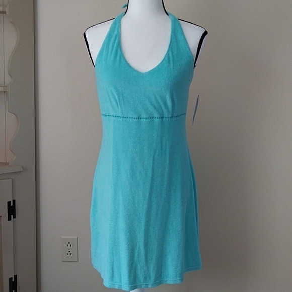 Erika Taylor Intimates Other - NEW Erika Taylor Intimates Halter Dress / Beach Cover Up Terrycloth S Green